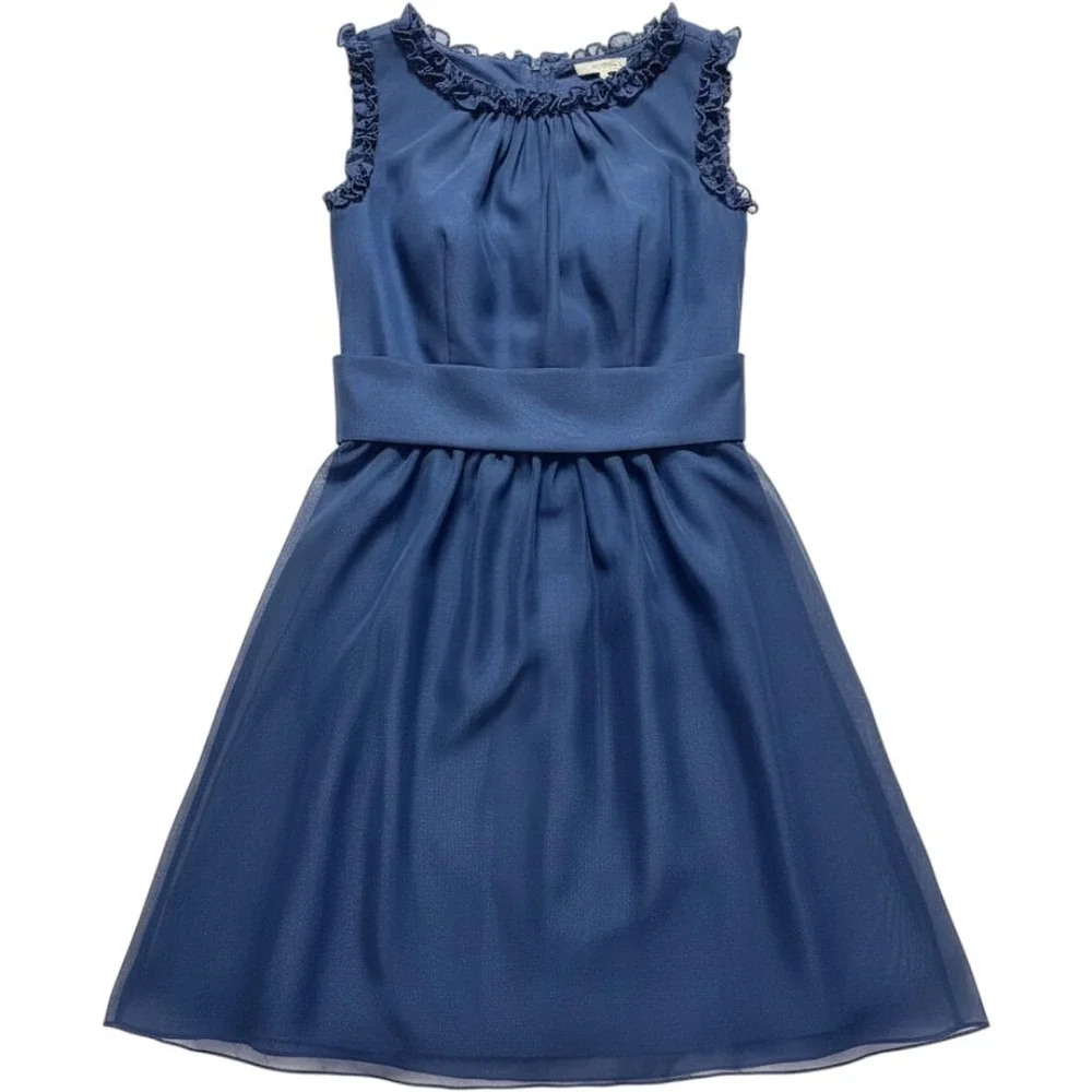Light in the Box Girls' Blue Sleeveless Party Dress  M Ruffled Neckline‎ spring
